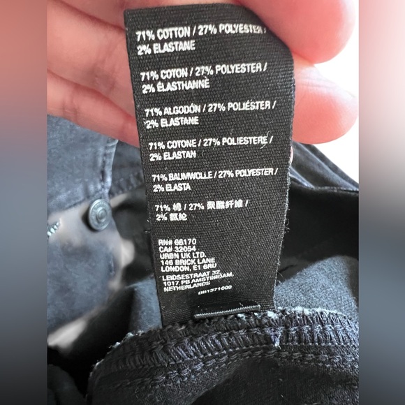 We The Free Women’s Low Rise Wide‎ Leg Black Jeans Size 26 - Picture 7 of 11